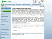 Tablet Screenshot of pkv-infos.net
